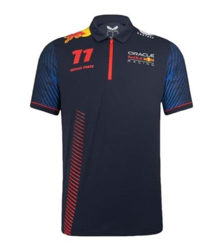 Oracle Red Bull Racing F1 Sergio Perez Herren Polo-Hemd mit Grafikdruc...